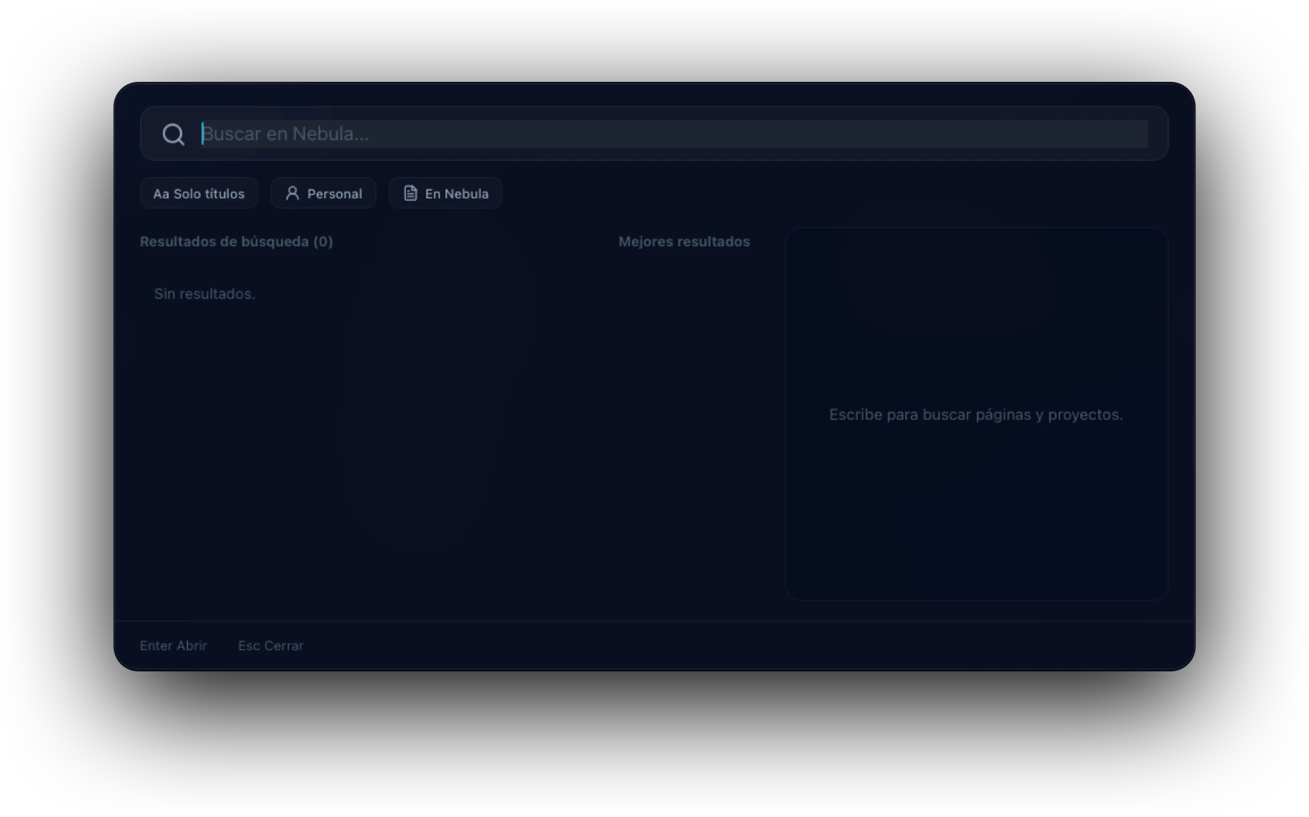 Buscador global de Nebula