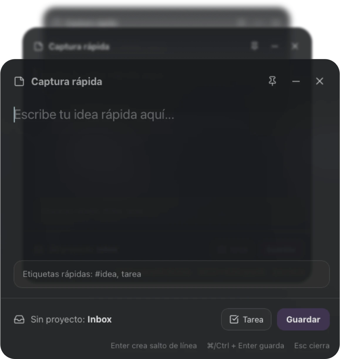 Ventana de captura rápida